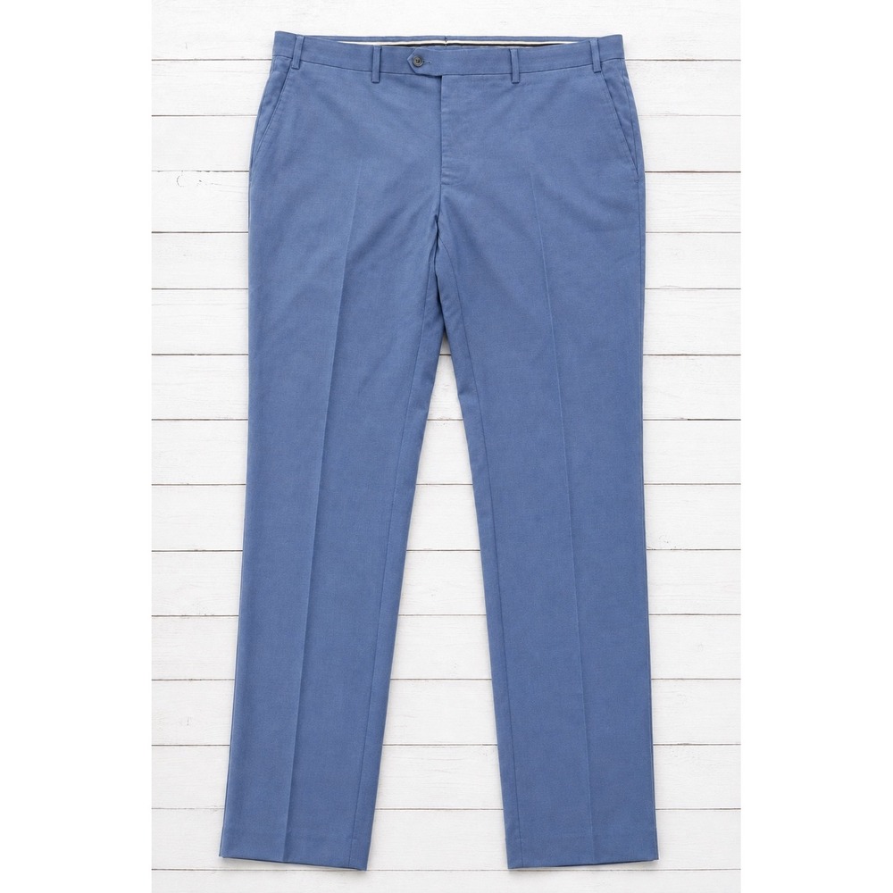 Original Penguin Dress Pants Slim Fit Flat Front Trousers Blue Professional 40W